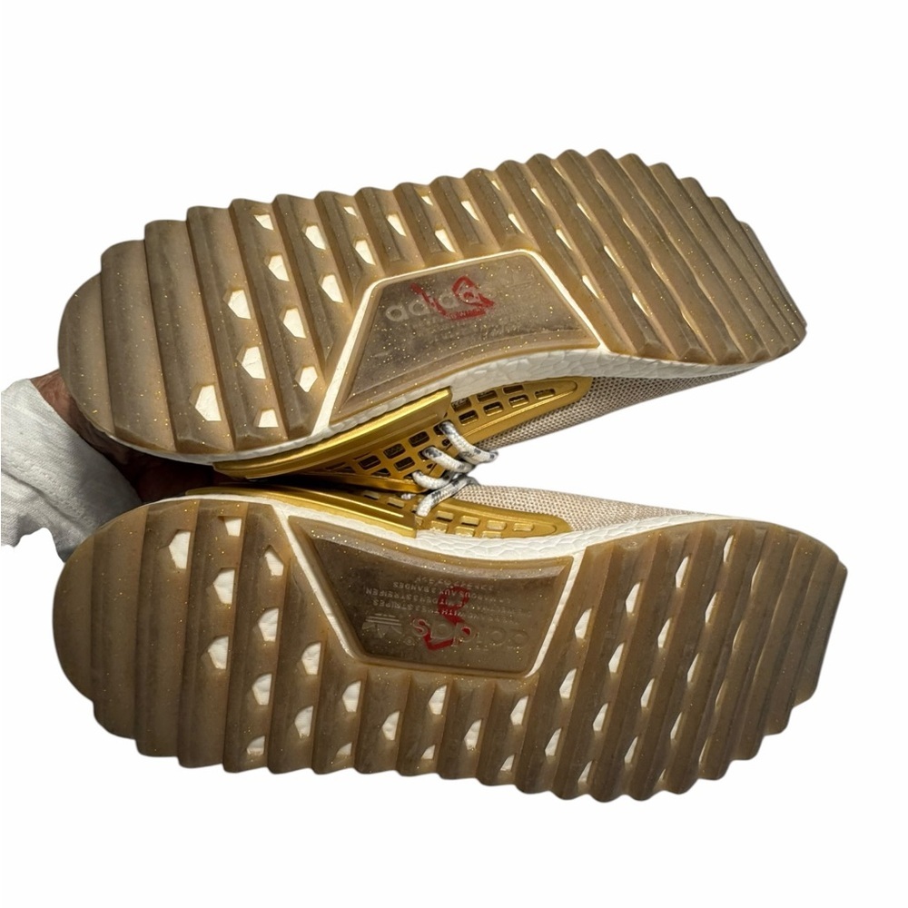 Adidas Pharrell Williams NMD Hu Trail  'HAPPY' China Gold Knit Sneakers Sz 7 - Picture 15 of 15